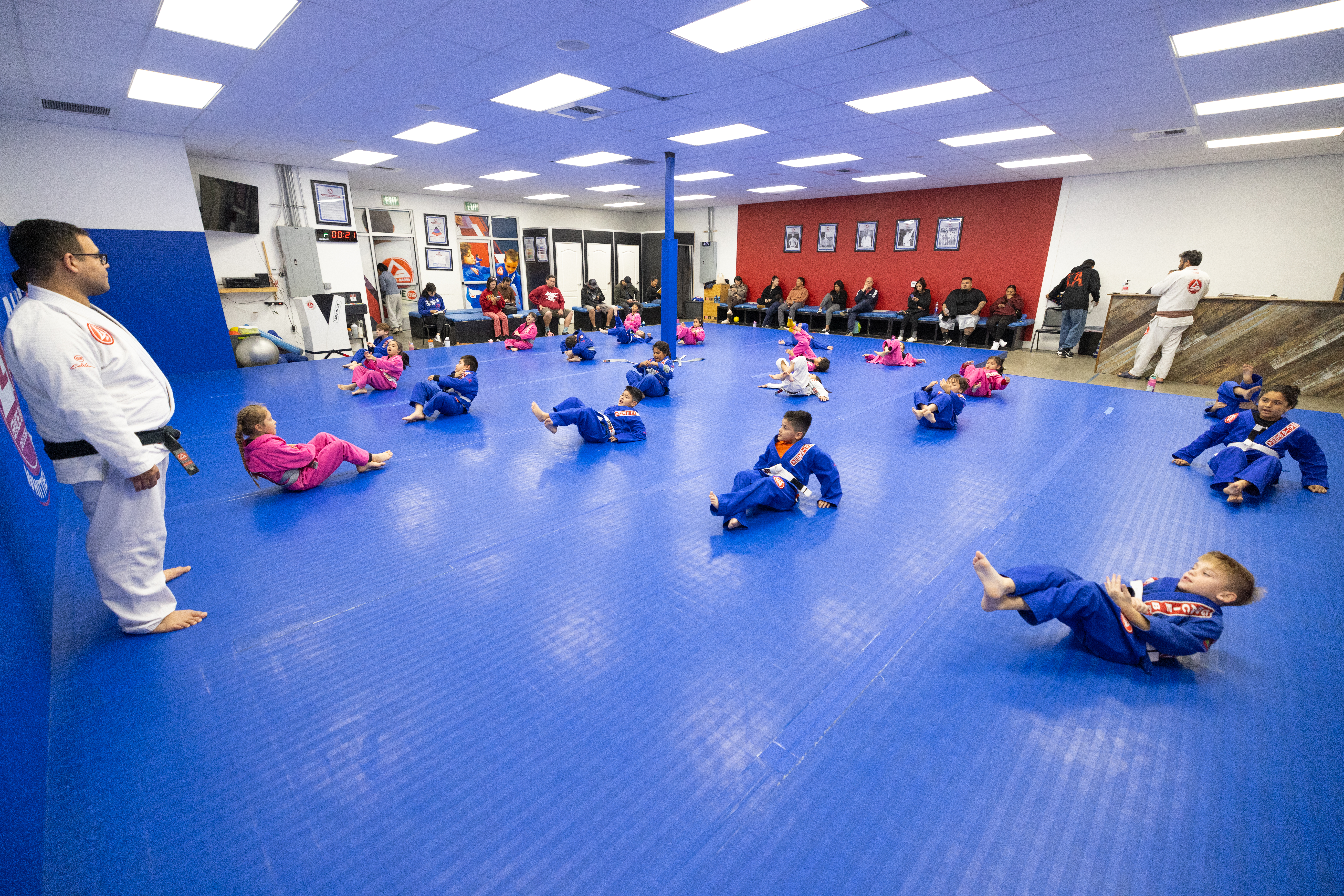 Kids Brazilian Jiu-Jitsu class at Gracie Barra Whittier
