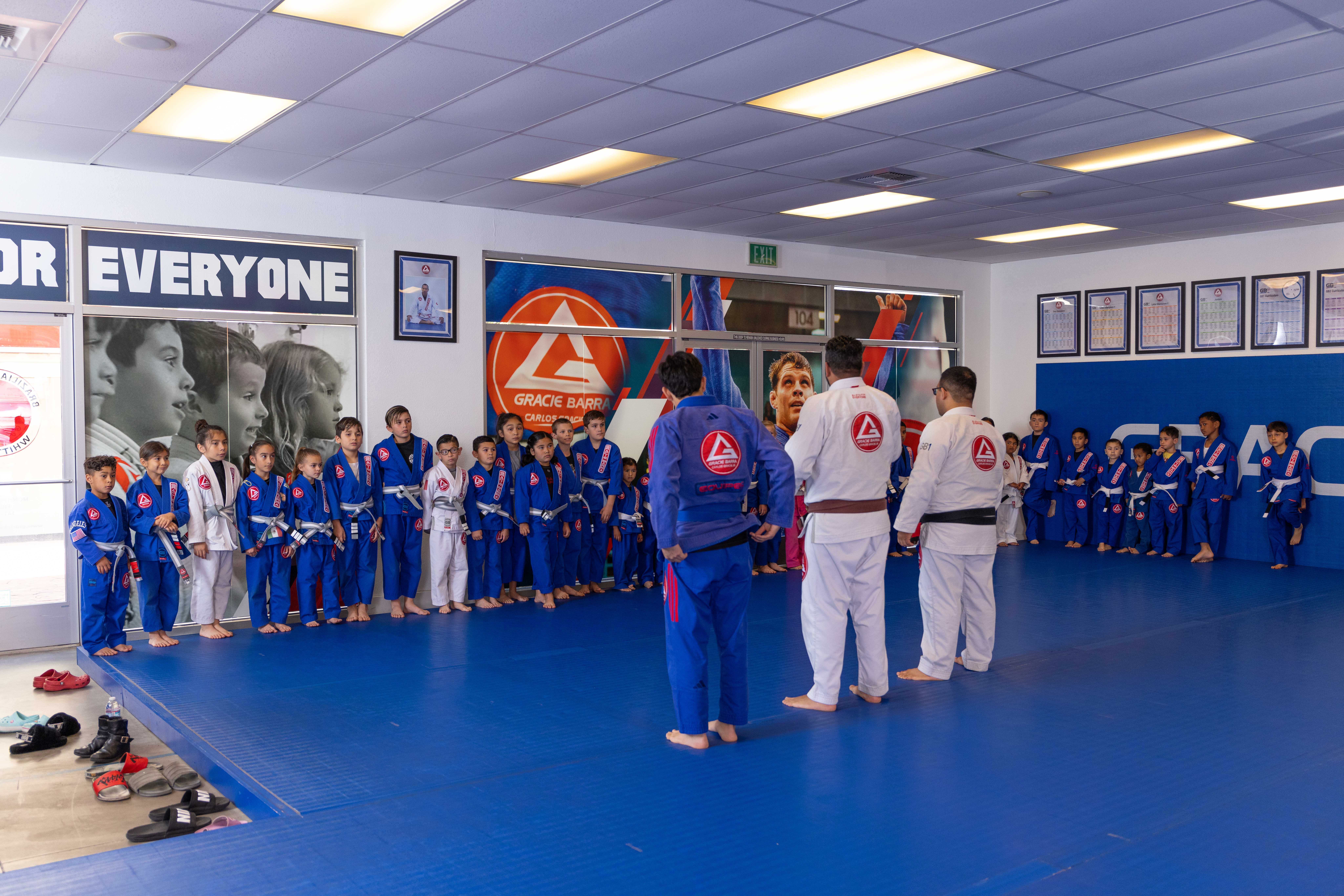 Tiny Champions Brazilian Jiu-Jitsu class for ages 3 to 4 at Gracie Barra Whittier